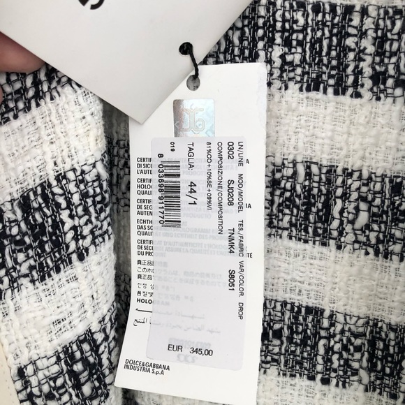 NWT Dolce Gabbana Boucle stripe jacket/Blazer - Picture 7 of 8